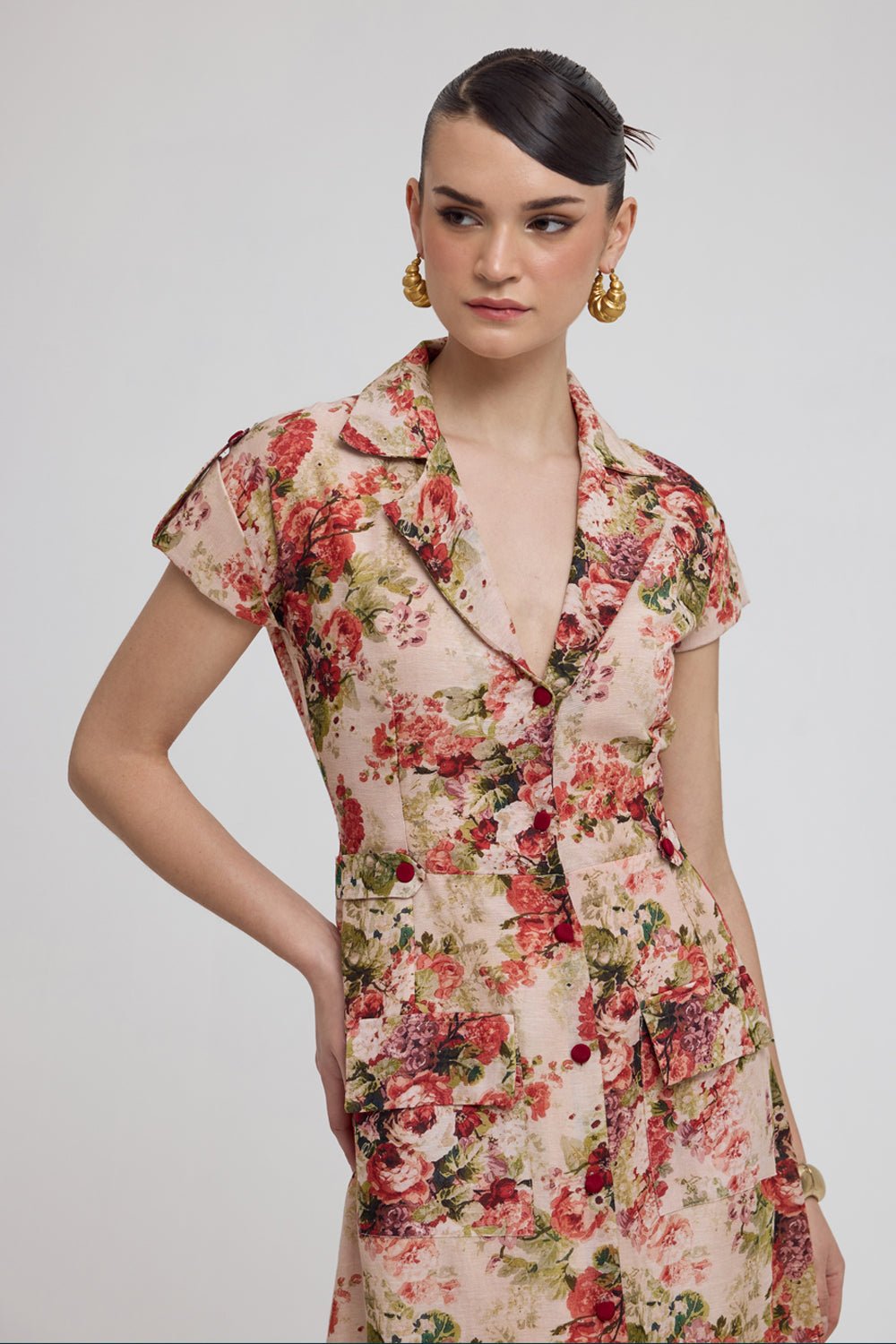 Jane Floral Midi Dress