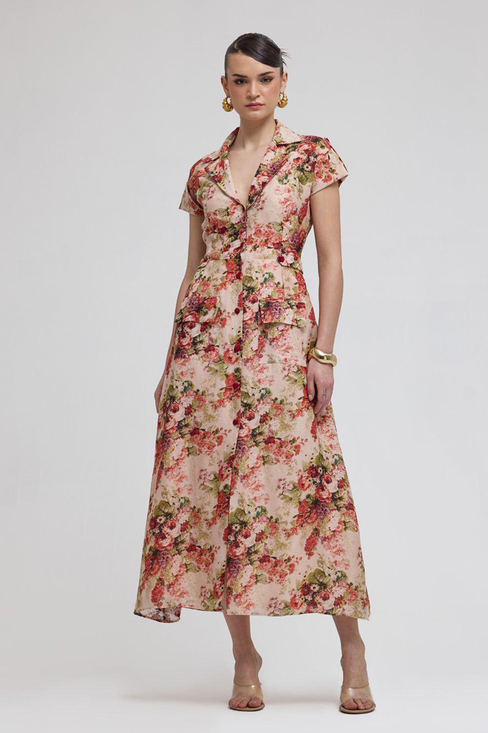 Jane Floral Midi Dress