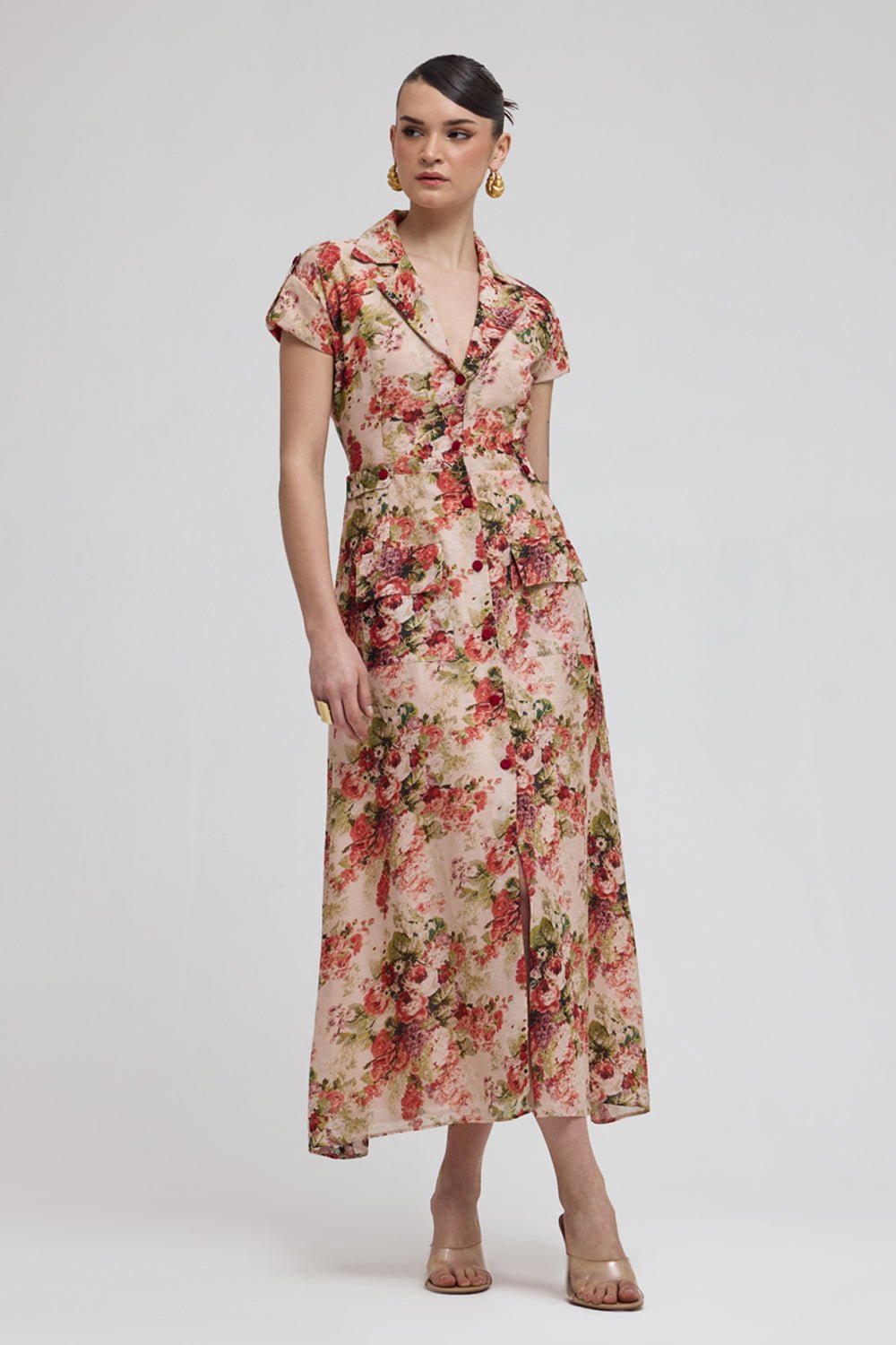 Jane Floral Midi Dress