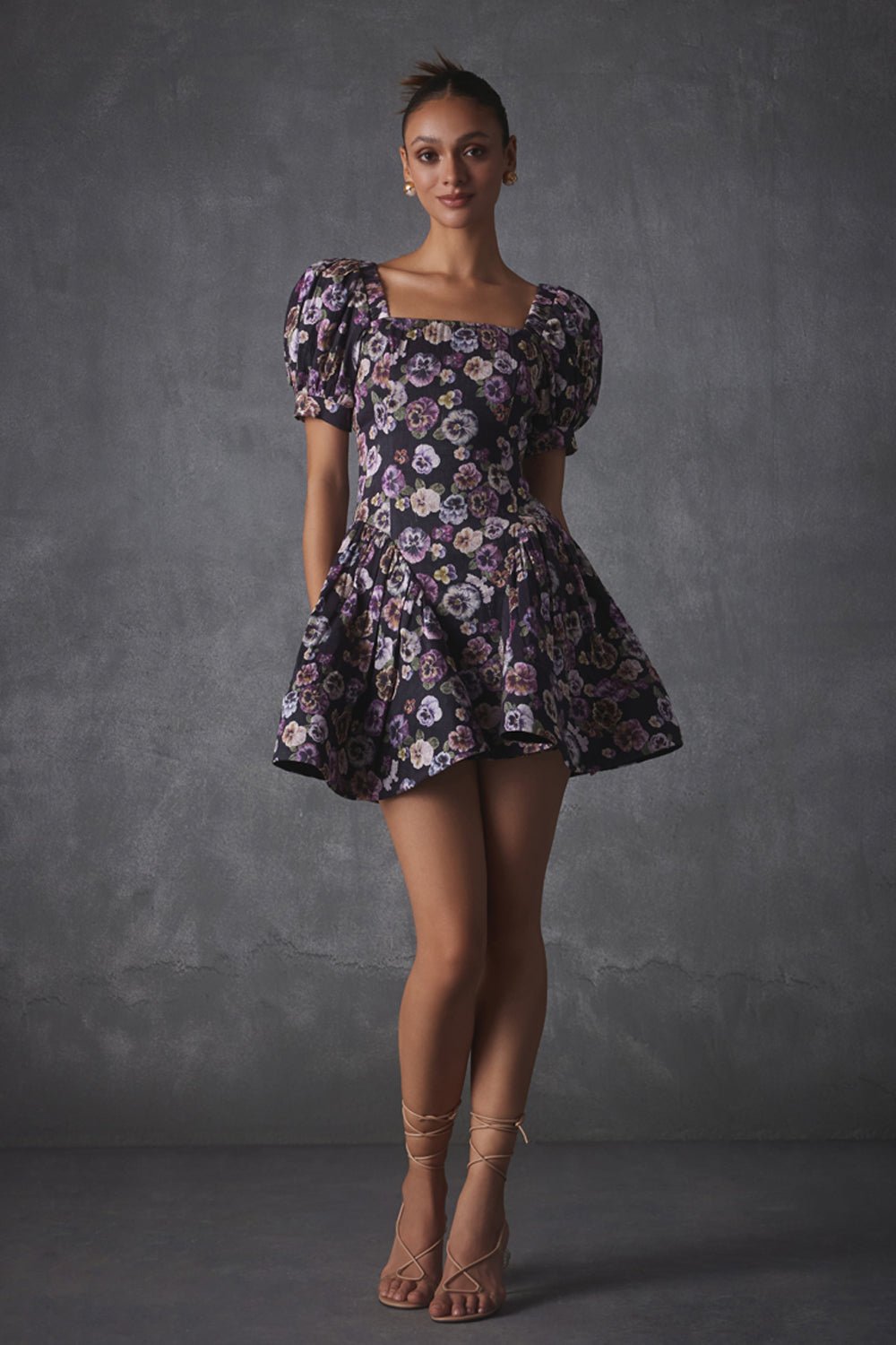 Janice Printed Silk Linen Dress