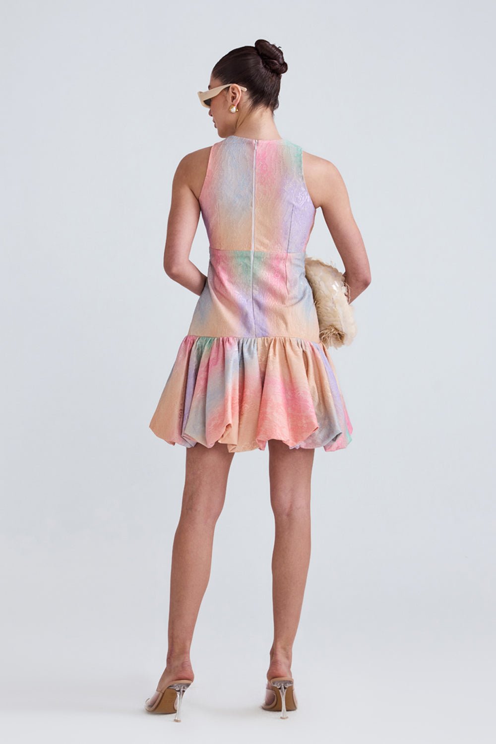 Kara Lace Balloon Mini Dress