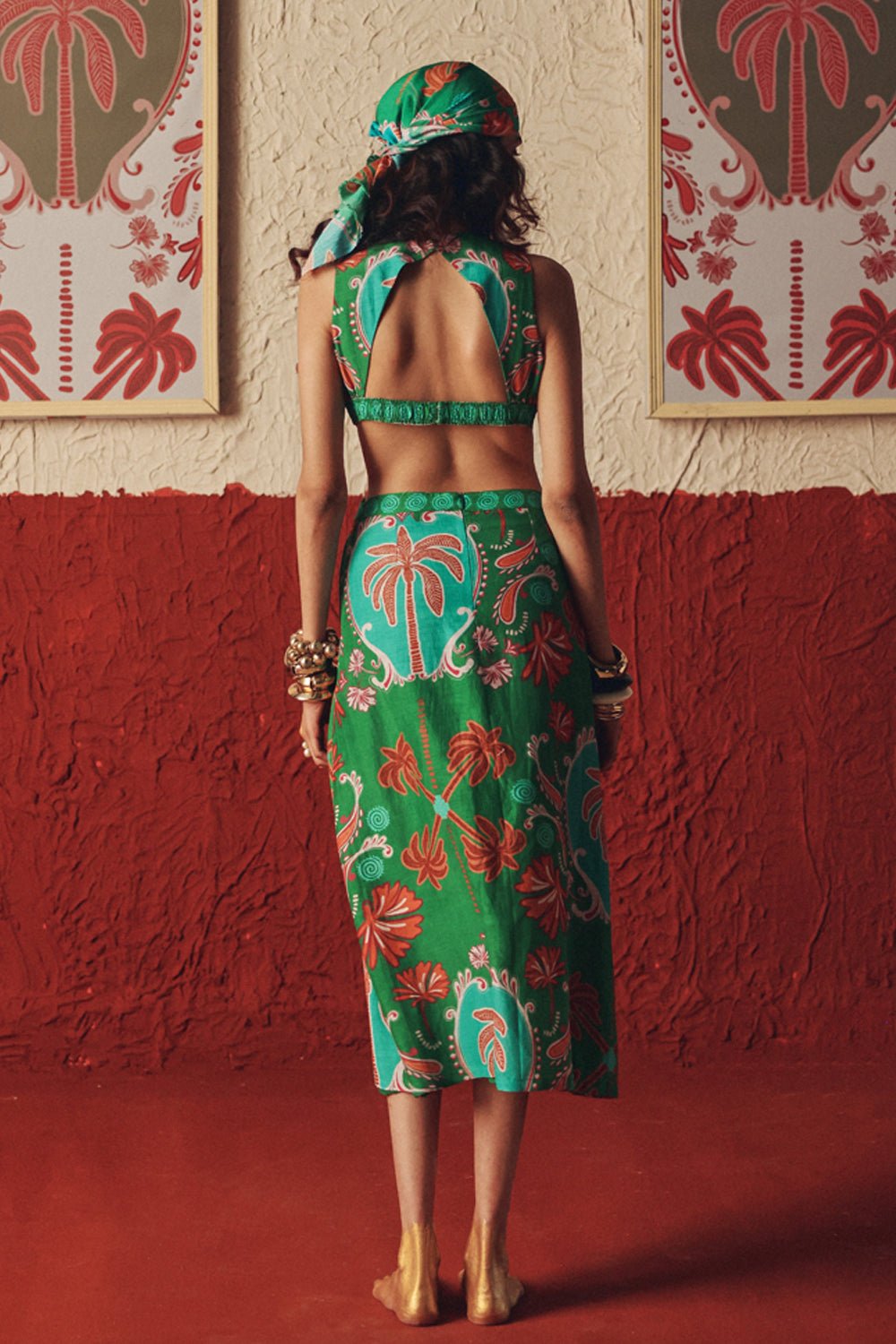 Nomad Bloom Handcrafted Midi Dress