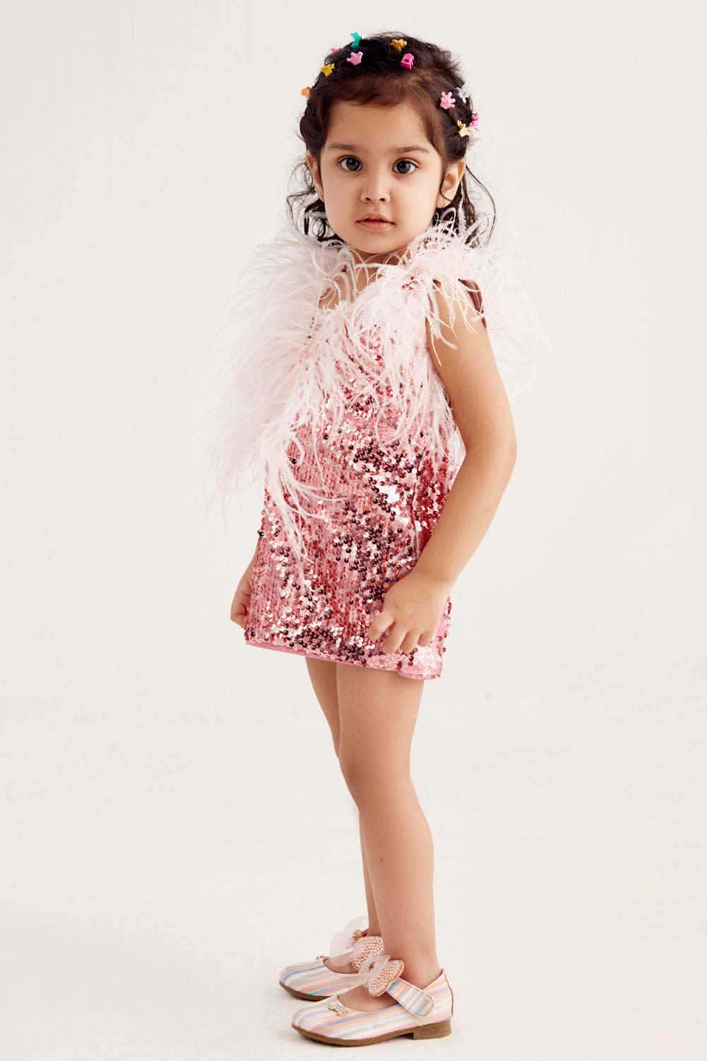 Pink Sequin Mini Dress