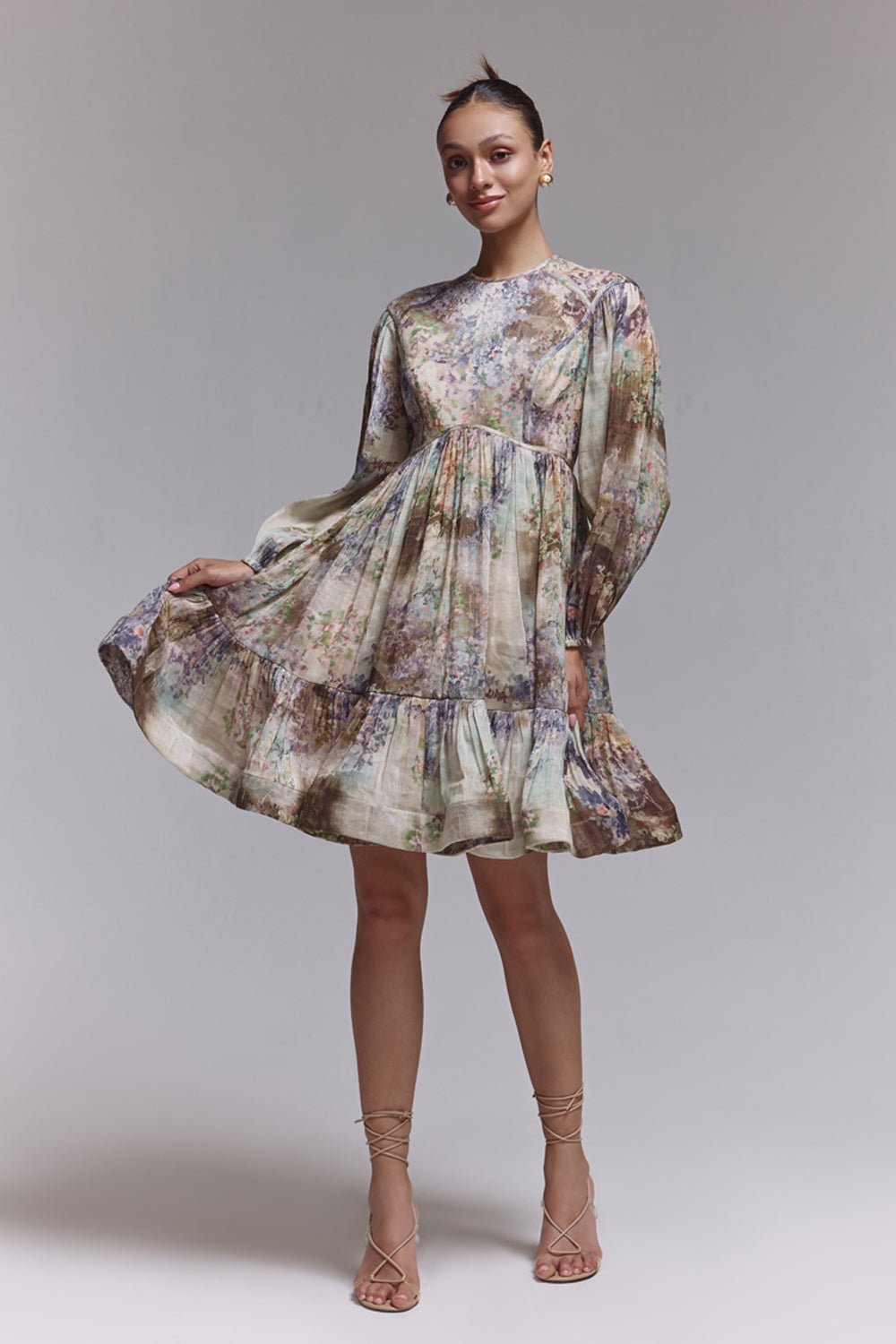 Quinn Printed Silk Linen Dress