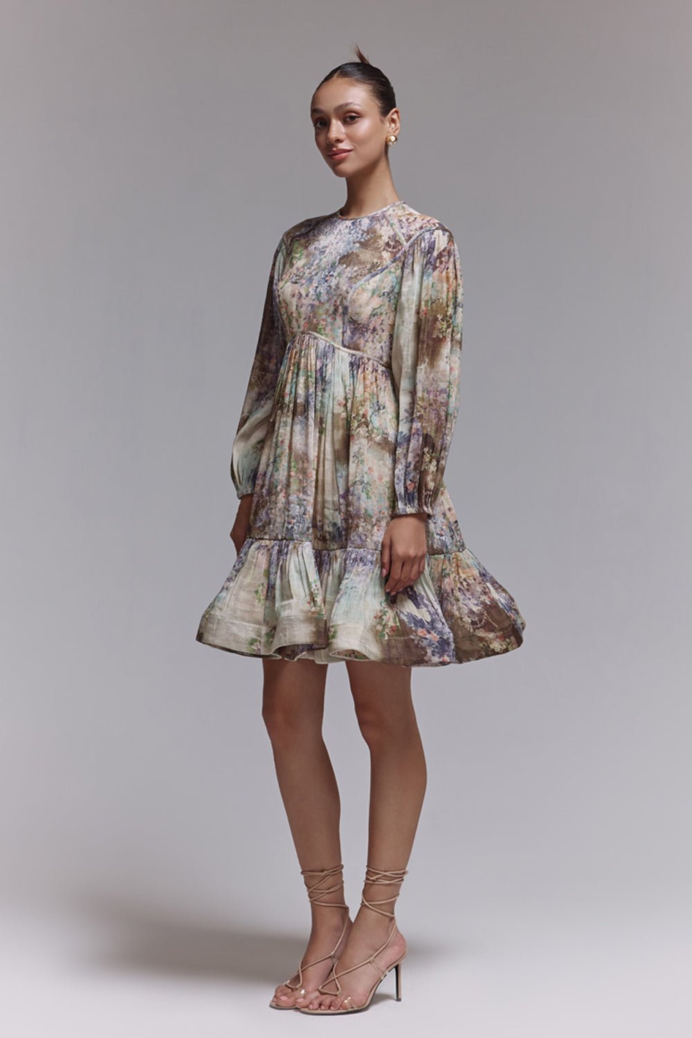 Quinn Printed Silk Linen Dress