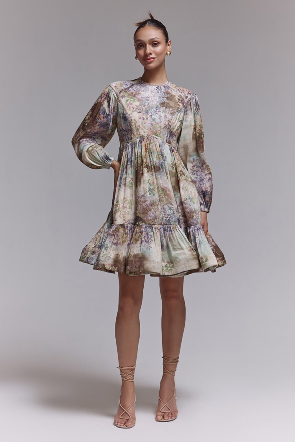 Quinn Printed Silk Linen Dress