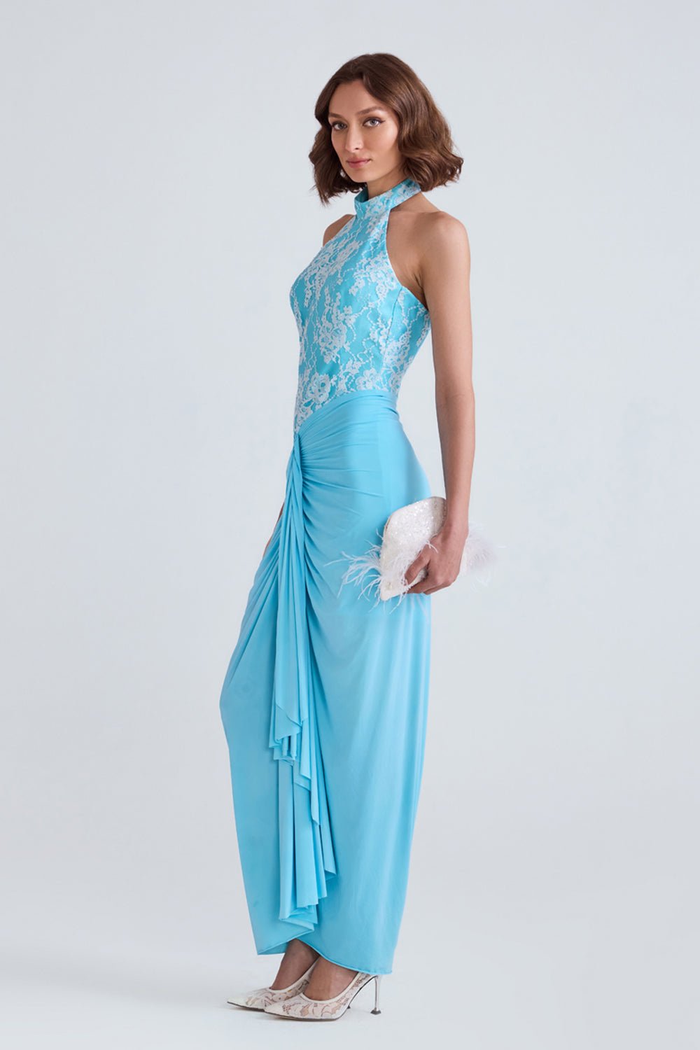 Reem Blue Lycra Dress