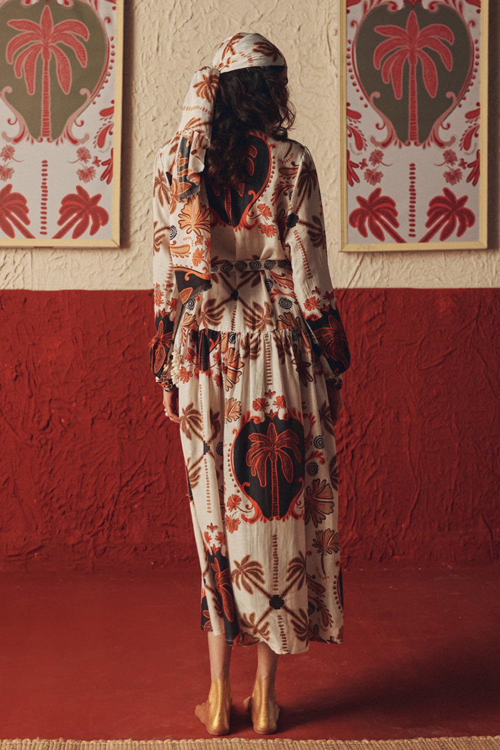 Sandswept Flared Midi Dress