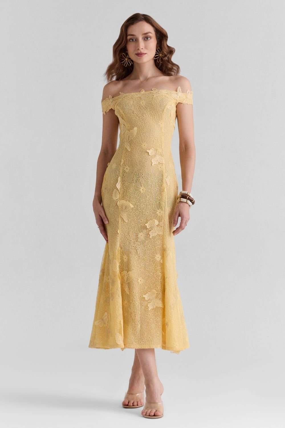 Saphira Lace Midi Dress