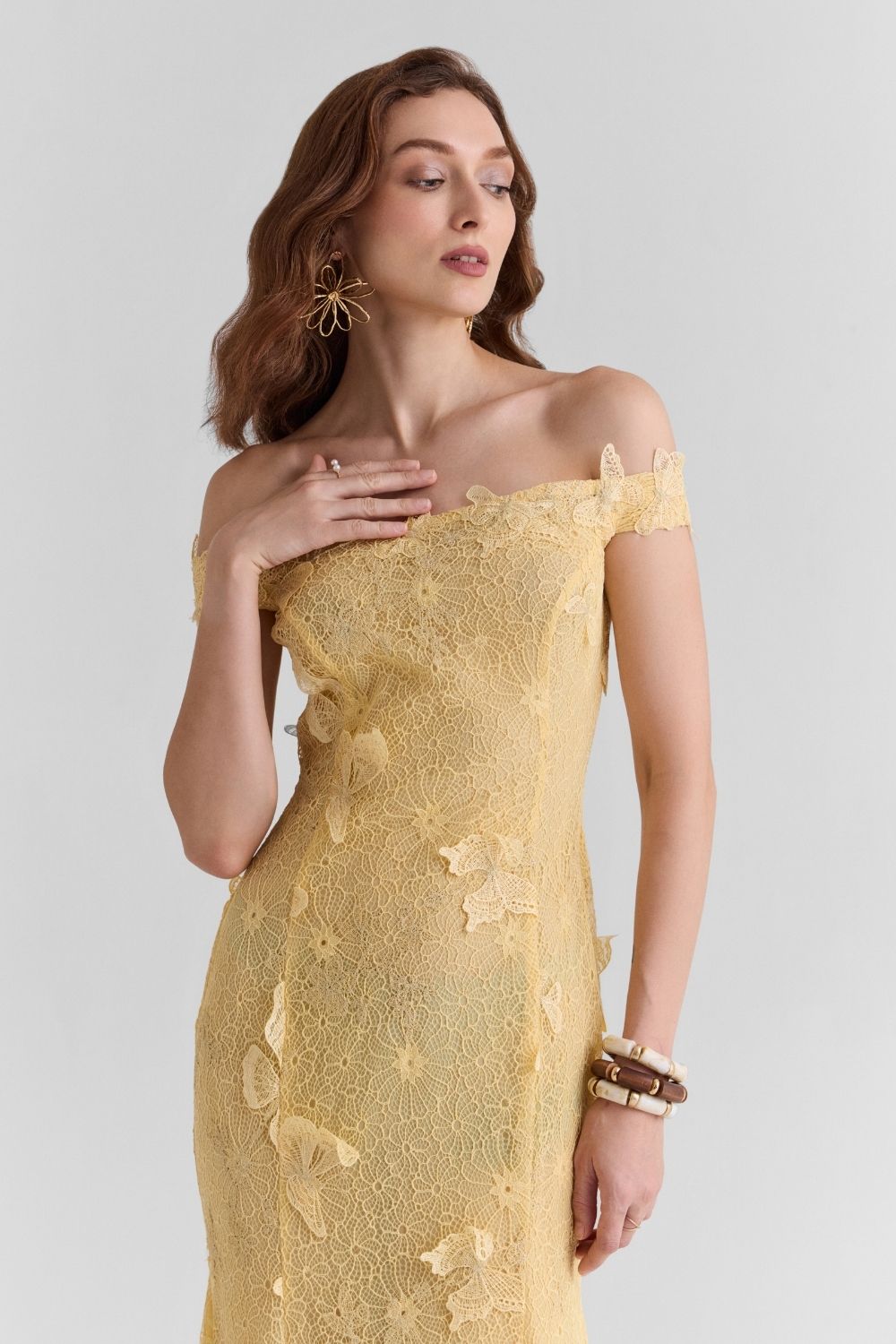 Saphira Lace Midi Dress