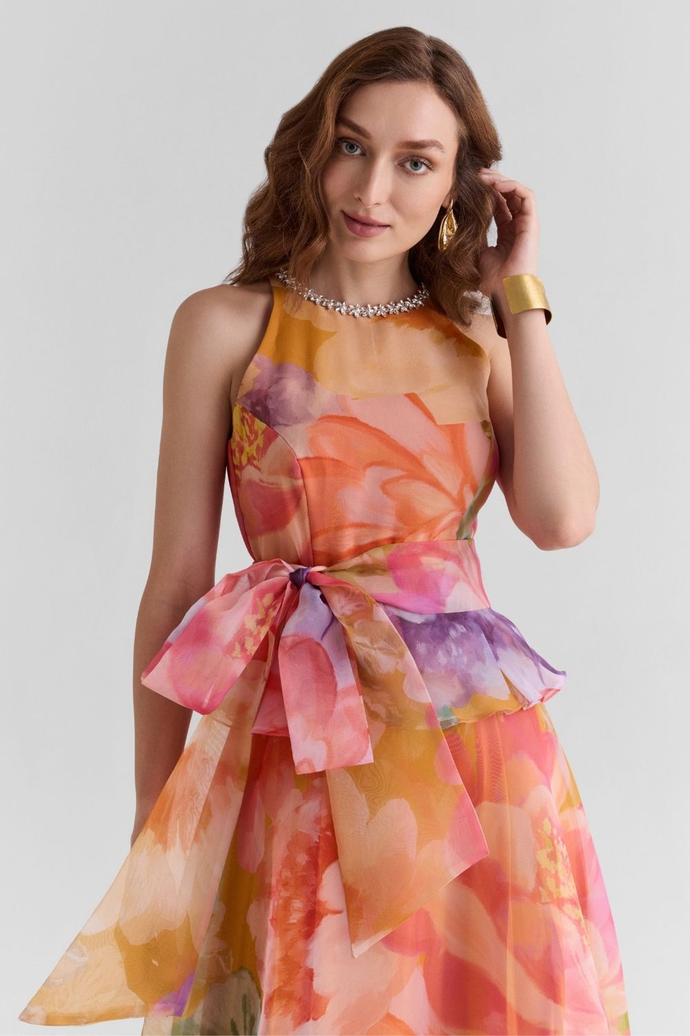 Serena Organza Ruffled Dress