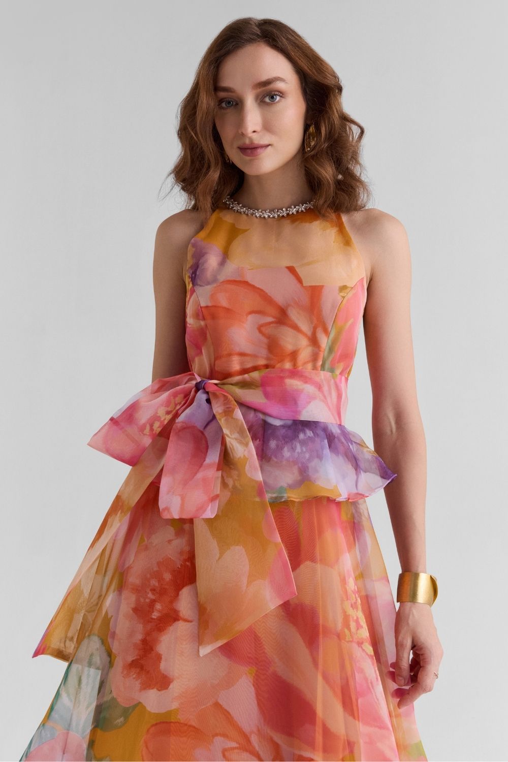 Serena Organza Ruffled Dress
