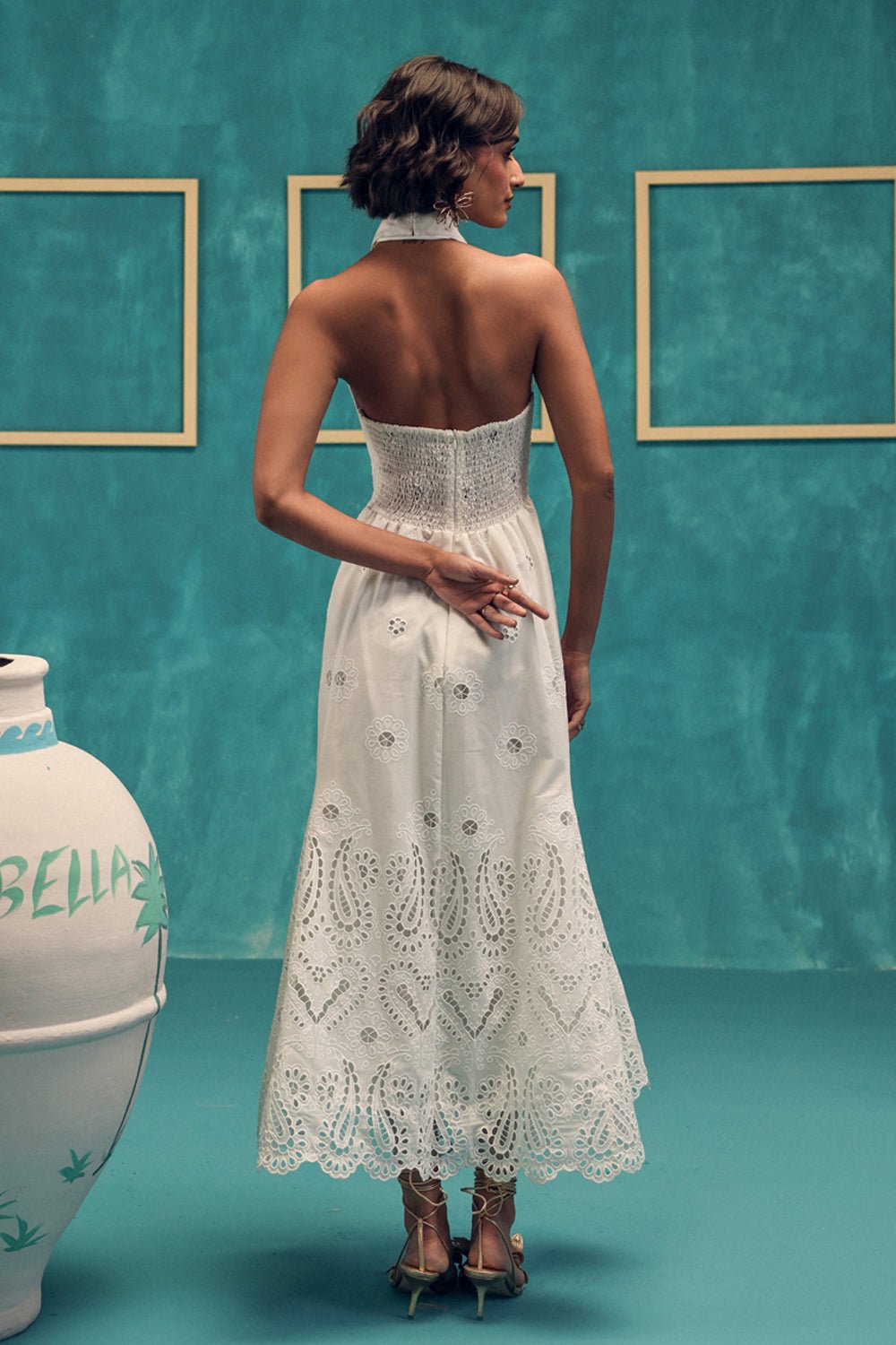 Sierra Cutwork Midi Dress