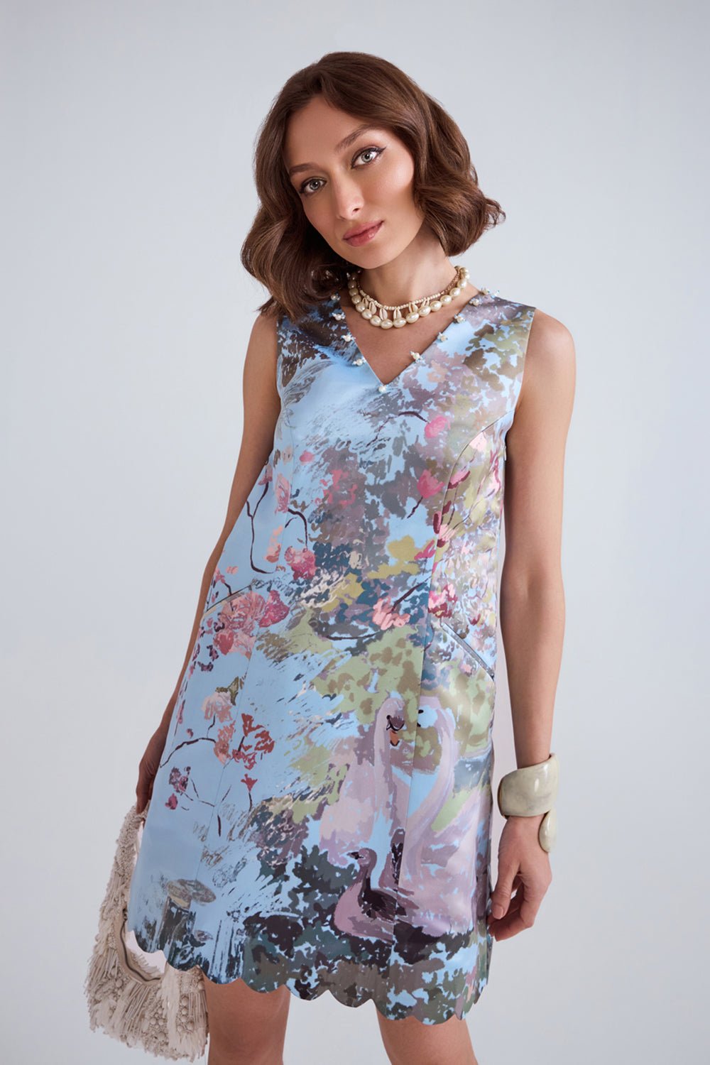 Swan Blue Mini Dress