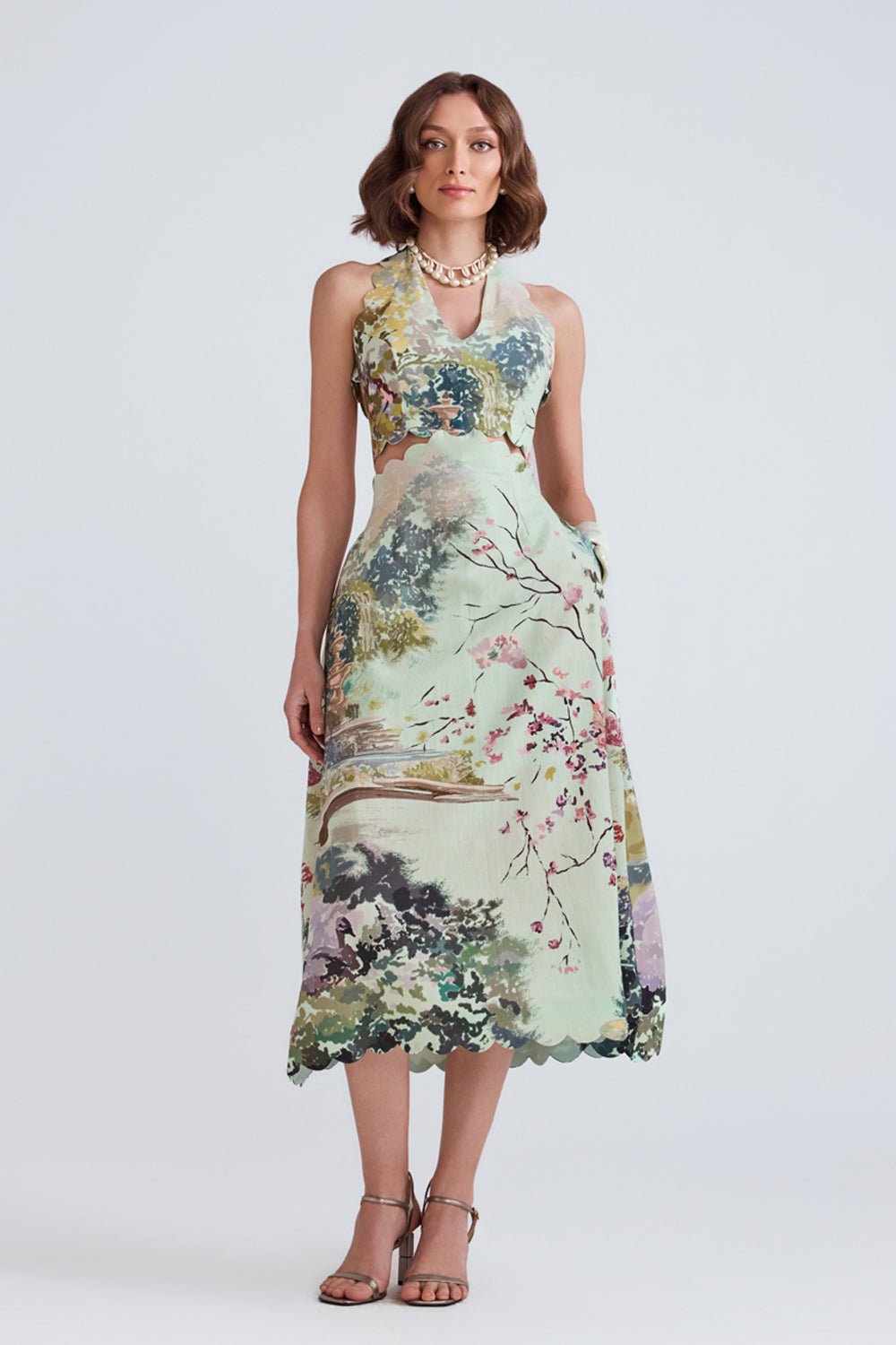 Swan Cotton Midi Dress