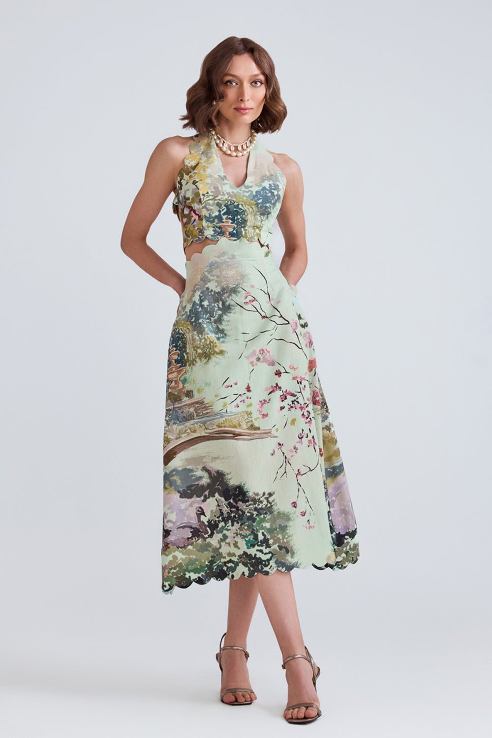 Swan Cotton Midi Dress