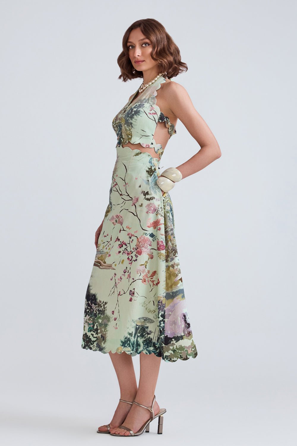 Swan Cotton Midi Dress