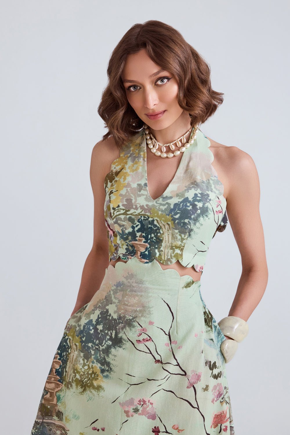 Swan Cotton Midi Dress