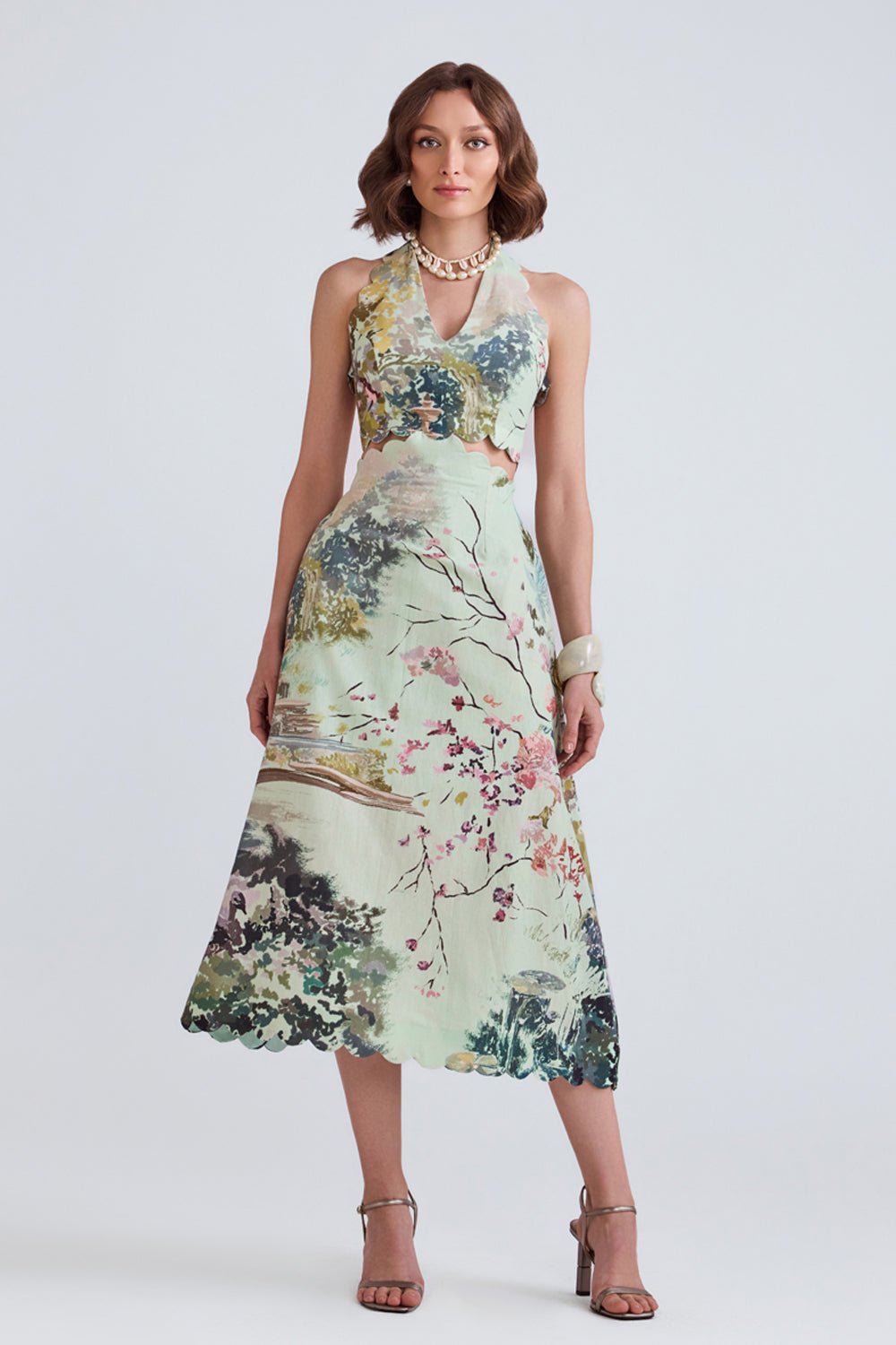 Swan Cotton Midi Dress