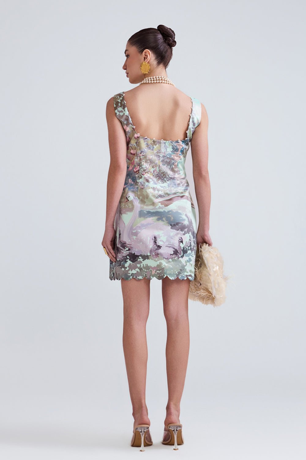 Swan Green Mini Dress