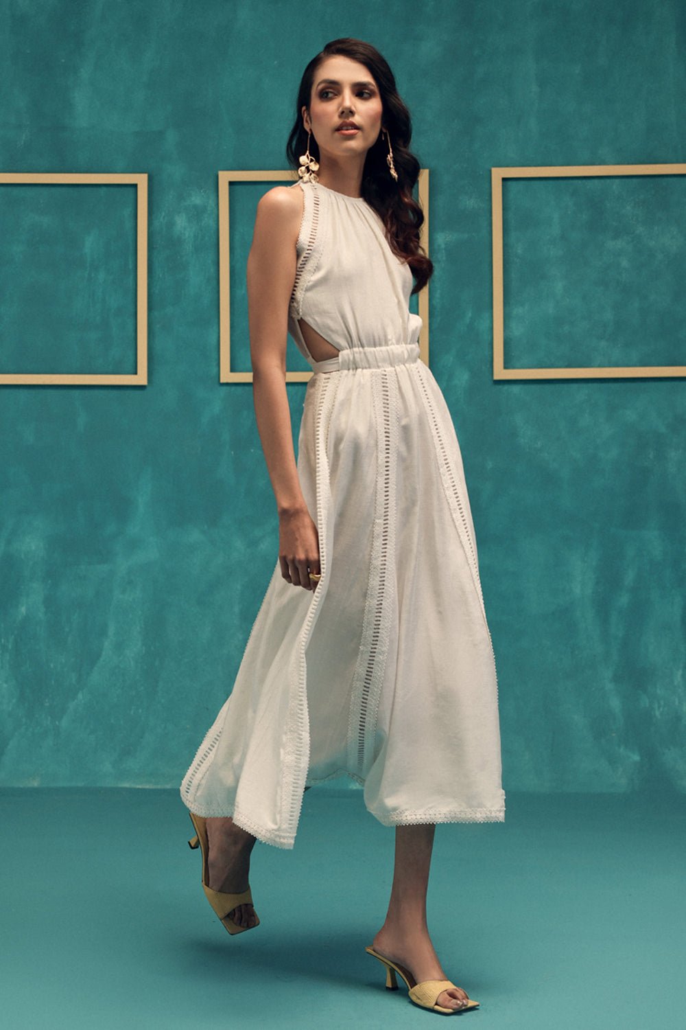 Valley Flared Cotton Midi Dress