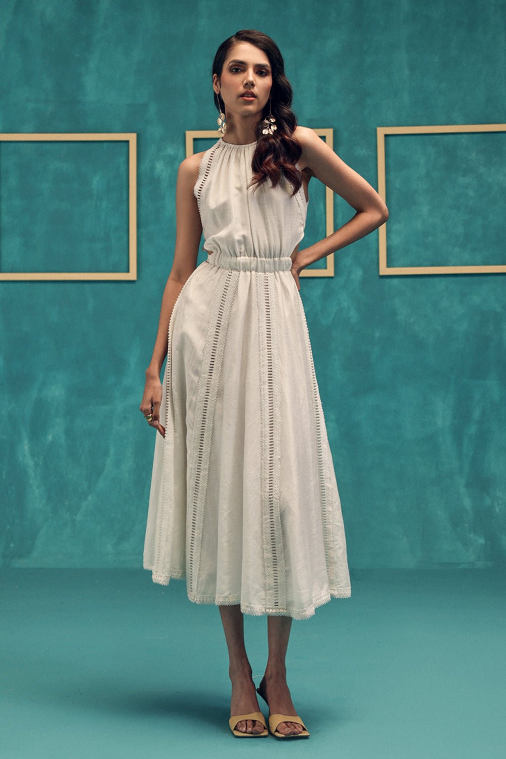 Valley Flared Cotton Midi Dress