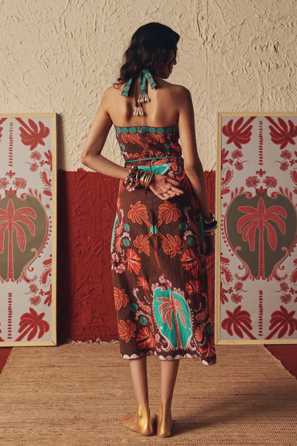 Wanderfolk Halter Midi Dress